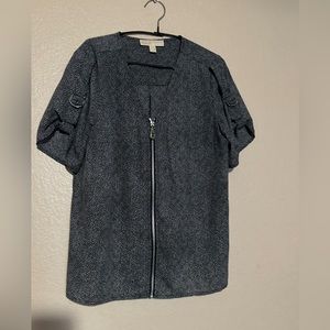 MICHAEL KORS BLACK/WHITE BLOUSE